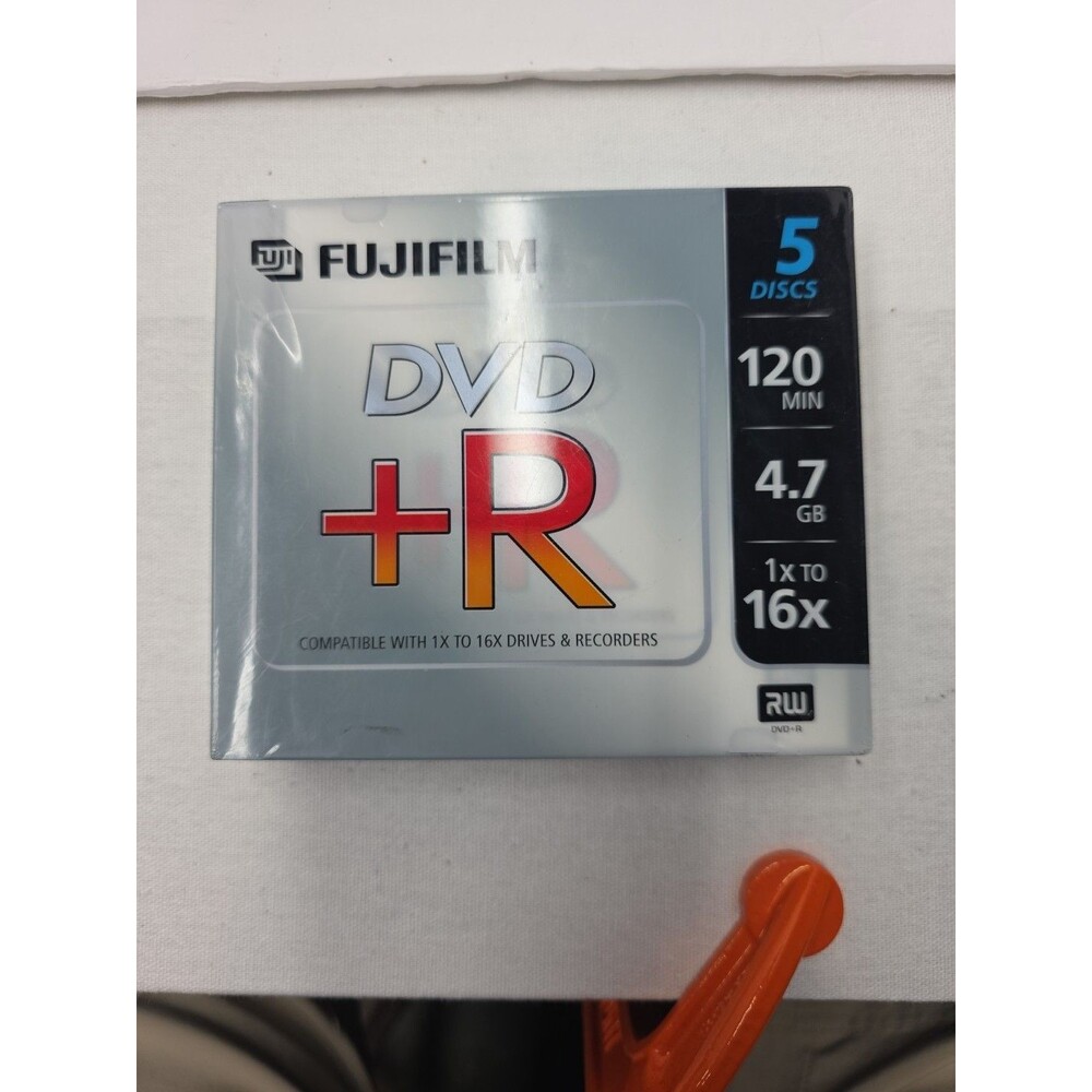 NEW Fujifilm DVD R 5 Discs 4.7gb 120 Min 1x to 16x Video Data Photo Music